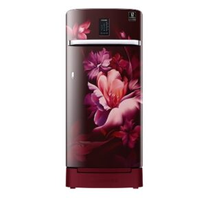 Samsung 184 Litres Single Door Refrigerator, 3 Star Rated with Digi-Touch Cool Digital Inverter Direct-Cool (Curd Maestro)(Midnight Blossom Red)(RR21C2K23RZ/HL)