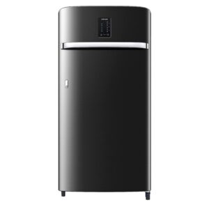 Samsung 189 Litres  Single Door Refrigerator, 4 Star Rated, Inverter Direct-Cool with Digi-Touch (Luxe Black) (2023 Model) (RR21C2E24BX-HL)