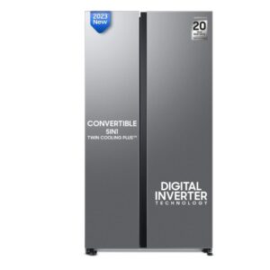 Samsung 653 Litres Side by Side Refrigerator, Convertible 5in1 (RS76CG8113SL/HL)