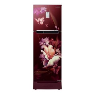SAMSUNG 244 Litres Double Door Refrigerator, 2 Star Rated Frost Free (Midnight Blossom Red) (RT28B3C22RZ/HL)