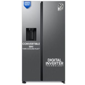 Samsung 633 Litres Side by Side Refrigerator, Convertible 5in1 (RS78CG8543S9/HL)