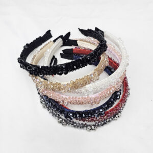 Crystal Beaded Plastic Fancy Hair Band (7 Types)