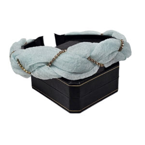 Braided Satin Hair Band With Chain (4 Types)