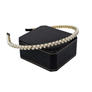 Hair Band Designs With Gold Color and Pearl