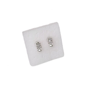 Silver Crystal Drop Earring