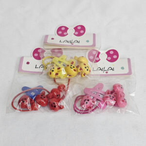 Elastic Hair Bands Ties And Snap Clip Accessories For Girls Combo