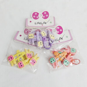 Snap Hair Tic Tac Clips and Hair Ties Ponytail Set