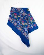 Kut Tah Puan Bih (KTPB-24), Royal Blue Floral Diamond Handwoven Mizo Puan - Image 2