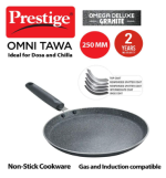 Prestige 25cm Omega Deluxe Granite Dosa Tawa|Non-Stick with 5 Layers Coating Frying Pan|Dishwasher Safe|Stainfree Interior|Gas & Induction Compatible - Image 2