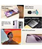 Oppo Reno10 Pro (5G) Glossy Purple (912GB RAM)(256GB ROM Storage) - Image 2