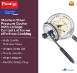 Prestige 3 Litres Nakshatra Essential Svachh Pressure Cooker (Stainless Steel)(Silver, Tri-Ply Bottom, Inner Lid) - Image 3