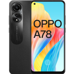 OPPO A78 Mist Black  (8GB RAM) (128GB ROM Storage)