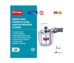 Prestige Svachh, 20245, 3 L, Nakshatra Alpha Straight Wall, with deep lid for Spillage Control (Inner Lid, Stainless Steel, Silver)20245, 3 L, - Image 3