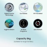 Samsung 8 Kg Top Load Washing Machine, 5 Star Ecobubble™, Wi-Fi, Inverter Fully Automatic With Bubble Storm Technology (Rose Brown)(WA80BG4582BDTL) - Image 3