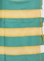 Kut Tah Puan Bih (KTPB-07) Green & Gold, Emerald Gold Traditional Handwoven Mizo Puan - Image 4