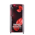 LG 205 Litres Single Door Refrigerator, 4 Star Rated Direct Cool with Smart Inverter Compressor, Humidity Controller & Moist 'N' Fresh (Scarlet Victoria)(GL-B221ASVY)