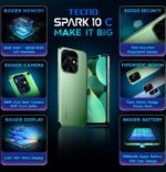 TECNO Spark 10C Meta(8GB RAM,128GB Storage)(Green) - Image 3