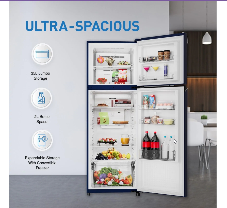 Screenshot_2 PANASONIC 338 Litres Double Door Refrigerator, 2 Star With Prime Convertible 6-Stage Smart Inverter & Frost-Free (Deep Ocean Blue)(NR-TG358BPAN) - Image 4