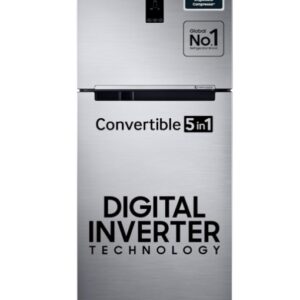 Samsung 385 Liter Double Door Refrigerator, 2 Star Rated With Inverter Frost-Free Convertible 5 In 1 (Elegant Inox)(2023 Model)(RT42C5532S8/HL)