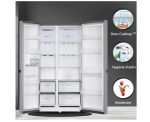 LG 655 Litres Side-By-Side Refrigerator With Door Cooling+, Hygiene Fresh, Frost-Free Inverter & Wi-Fi (Shiny Steel)(2023 Model)(GL-B257EPZX) - Image 8