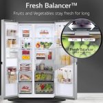 LG Side-By-Side Refrigerator 833 Litres Frost Free Smart Inverter Compressor Wi-Fi  Appliance, Door Cooling+, Hygiene Fresh+ (GC-B307SSVL) - Image 5