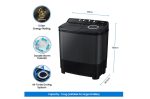 7.5 Kg, Semi Automatic Top Load Washing Machine (Dark Grey)(WT75B3200GD) - Image 9