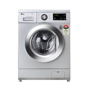 LG Washing Machine 8 Kg 5 Star Rated Inverter Direct Drive Fully Automatic Front Load, Steam, In-Built Heater, Touch Panel, Silver (FHM1408BDL)