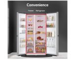 LG 655 Litres Side-By-Side Refrigerator With Door Cooling+, Hygiene Fresh, Frost-Free Inverter & Wi-Fi (Shiny Steel)(2023 Model)(GL-B257EPZX) - Image 4