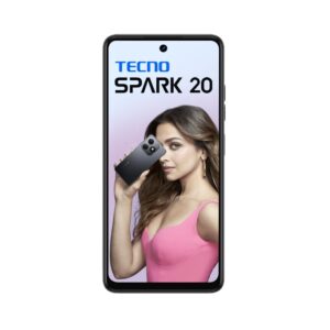TECNO Spark 20 (8GB+128GB) Gravity Black 32MP Selfie + 50MP Main Camera, 90Hz Dot-in Display with Dynamic Port & Dual Speakers with DTS| 5000mAh Battery |18W Type-C|