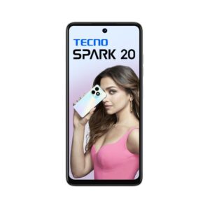 TECNO Spark 20 (8GB+128GB) White 32MP Selfie + 50MP Main Camera, 90Hz Dot-in Display with Dynamic Port & Dual Speakers with DTS| 5000mAh Battery |18W Type-C|