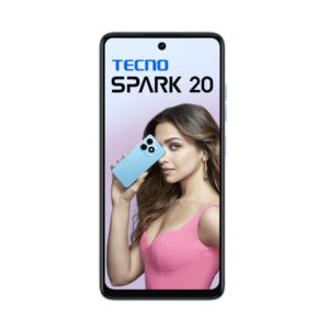 TECNO Spark 20 (8GB+128GB) Blue 32MP Selfie + 50MP Main Camera, 90Hz Dot-in Display with Dynamic Port & Dual Speakers with DTS| 5000mAh Battery |18W Type-C|