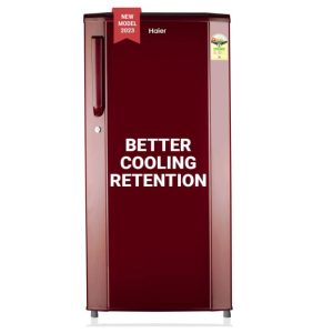 Haier 165 Litres Single Door Refrigerator, 1 Star Rated With Direct Cool (Red Steel)( HRD-1861/2023)