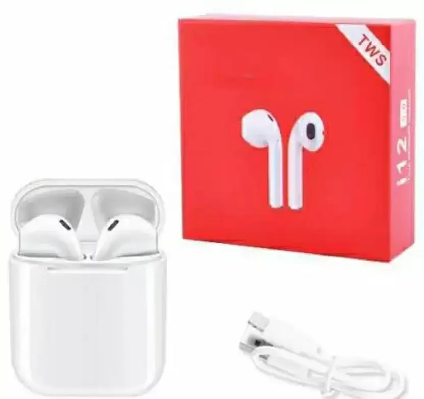 i12 TWS Earphones Wireless Bluetooth Earbuds with Active Noise