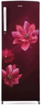 Haier 185 Litres, Single Door Refrigerator With Direct Cool (Red Peony, HRD-2062CRP-N)