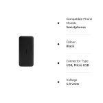 Redmi 10000mAh Li-Polymer Power Bank With 10W Fast Charging,Dual ports(Black) - Image 5
