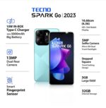TECNO Spark Go 2023 Blue (3GB RAM, 64GB Storage) - Image 2