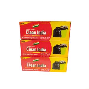 Clean India Black Garbage bag Small Size combo | Pack of 3 Roll | 90 Bags | 43x48cm | 17x19in | compostable | biodegradable | Suitable for Home Kitchen Toilet Office Dustbin