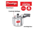 Prestige Svachh,1.5 Litres, Straight Wall Aluminium Inner Lid Pressure Cooker, With Deep Lid For Spillage Control - Silver (10738) - Image 2