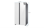 Samsung 653 Litres, Convertible 5 In 1 Digital Inverter Side by Side Refrigerator Appliance, (RS76CB811312HL) (Clean White) - Image 7