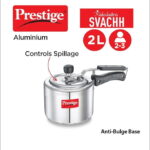 Prestige Svachh, 2 Litres, Straight Wall Aluminium Inner Lid Pressure Cooker, with Deep Lid for Spillage Control (Silver) (10729) - Image 2