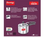 Prestige Svachh,1.5 Litres, Straight Wall Aluminium Inner Lid Pressure Cooker, With Deep Lid For Spillage Control - Silver (10738) - Image 4