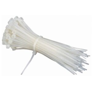 Self Locking Cable Ties | 100 Pieces,(150mm x 3mm) White | Heat Resistant Cable Zip Ties | Self-Locking Cable Organizer | Anti - Slip Wire Organizer | For Indoor & Outdoor Use