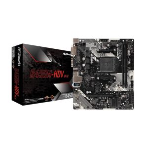 ASRock B450M-Hdv R4.0 Socket Am4/ AMD Promontory B450/ Ddr4/ Sata3&Usb3.1/ M.2/ A&Gbe/Microatx Motherboard