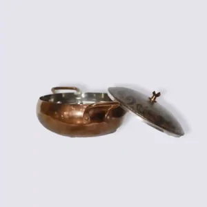 Rajat Stainless Steel Elegant Serving Kadai Rose Gold