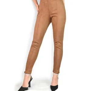 High-Waisted MNG Trousers (Brown)