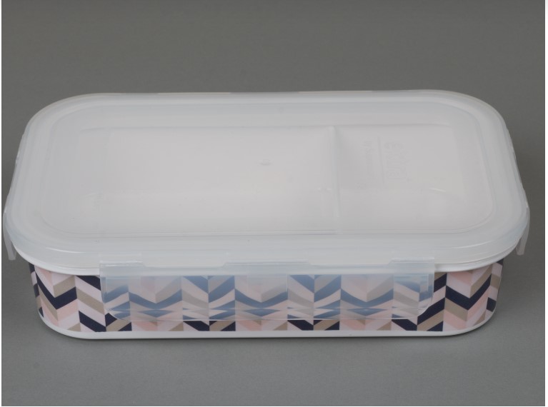 Lunch Box with Divider Rich Geometry – Online Mizoram