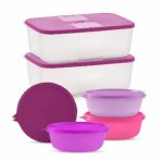 Tupperware FreezerMate  Set 1.5 L (Set of 2) + SS Bowl 600 ml (Set of 4)