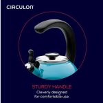 Whistling Tea Kettle Turquoise 1.9 Litres - Image 4