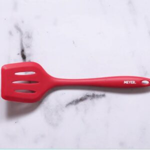 Meyer Silicone Slotted Turner, Red (Silicone Spatula)