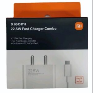 Mi Xiaomi 22.5W Fast USB Type C Charger Combo|Compatible for Mobile,Power Banks|Fast Charging|(Adapter + USB to Type C Cable)|White